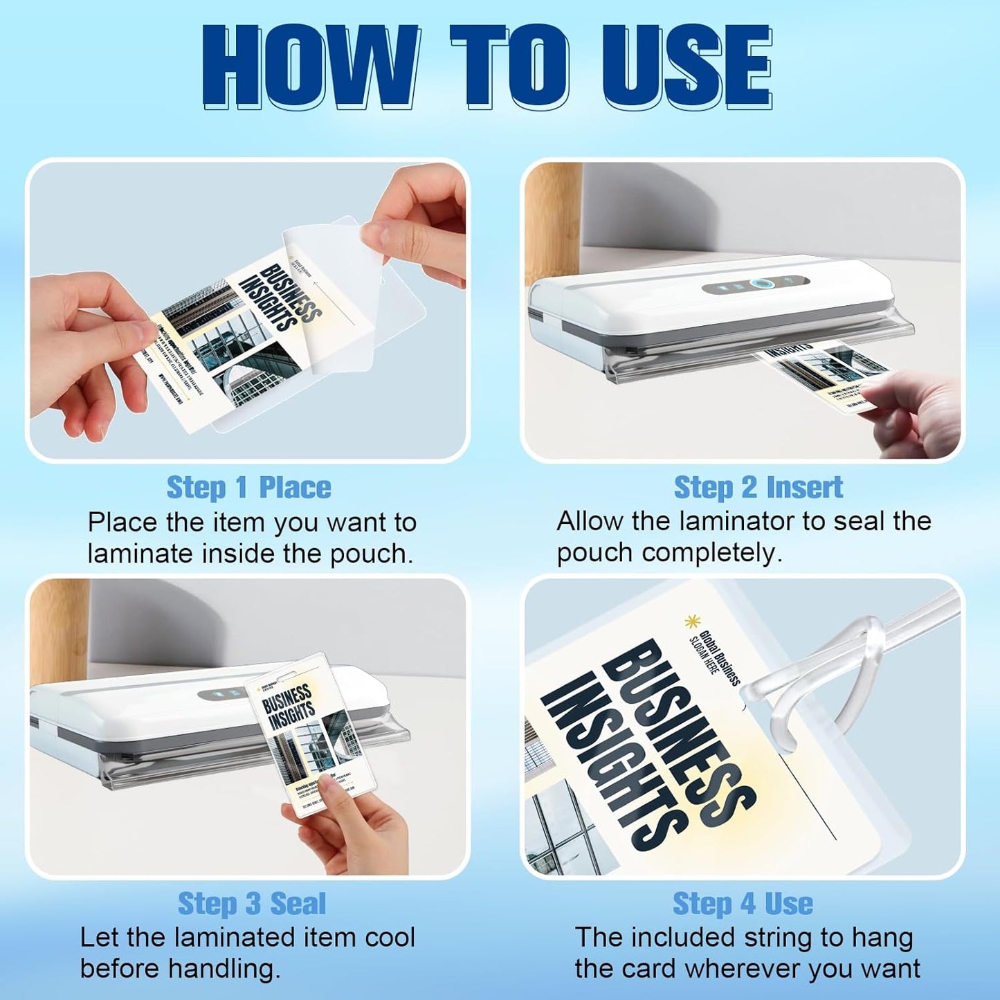 100 Pieces 7 Mil 2 1/2" x 4 1/4" Luggage Tag Laminating Pouches with Slot Hole Thermal Laminate Pouch Tags Kit Resealable for Work Permits Pass Cards Student ID Cards (100, 7 Mil)