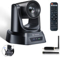 Wireless Conference Room Webcam, Church Live Streaming 20X USB 1080P 60fps PTZ Camera for Worship Services Online Conference, Works with Zoom, Skype OBS Easy to Set Up