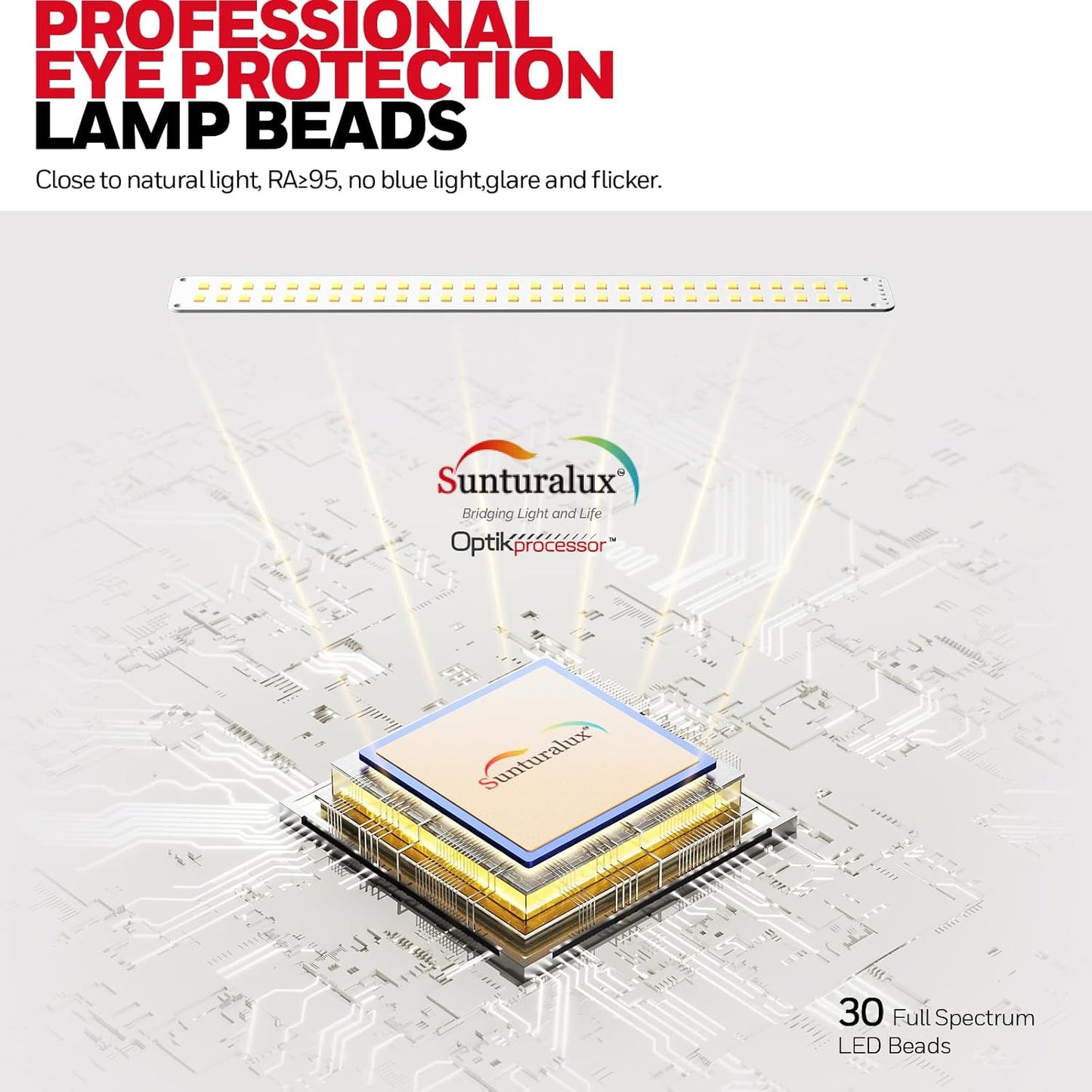 Honeywell LED Desk Lamp, 01A Sunturalux Desk Light for Home Office, 4000K Dimmable Eye Caring Natural Light Architect Lamp with Metal Swing Arm Lamp for Desk Craft Reading