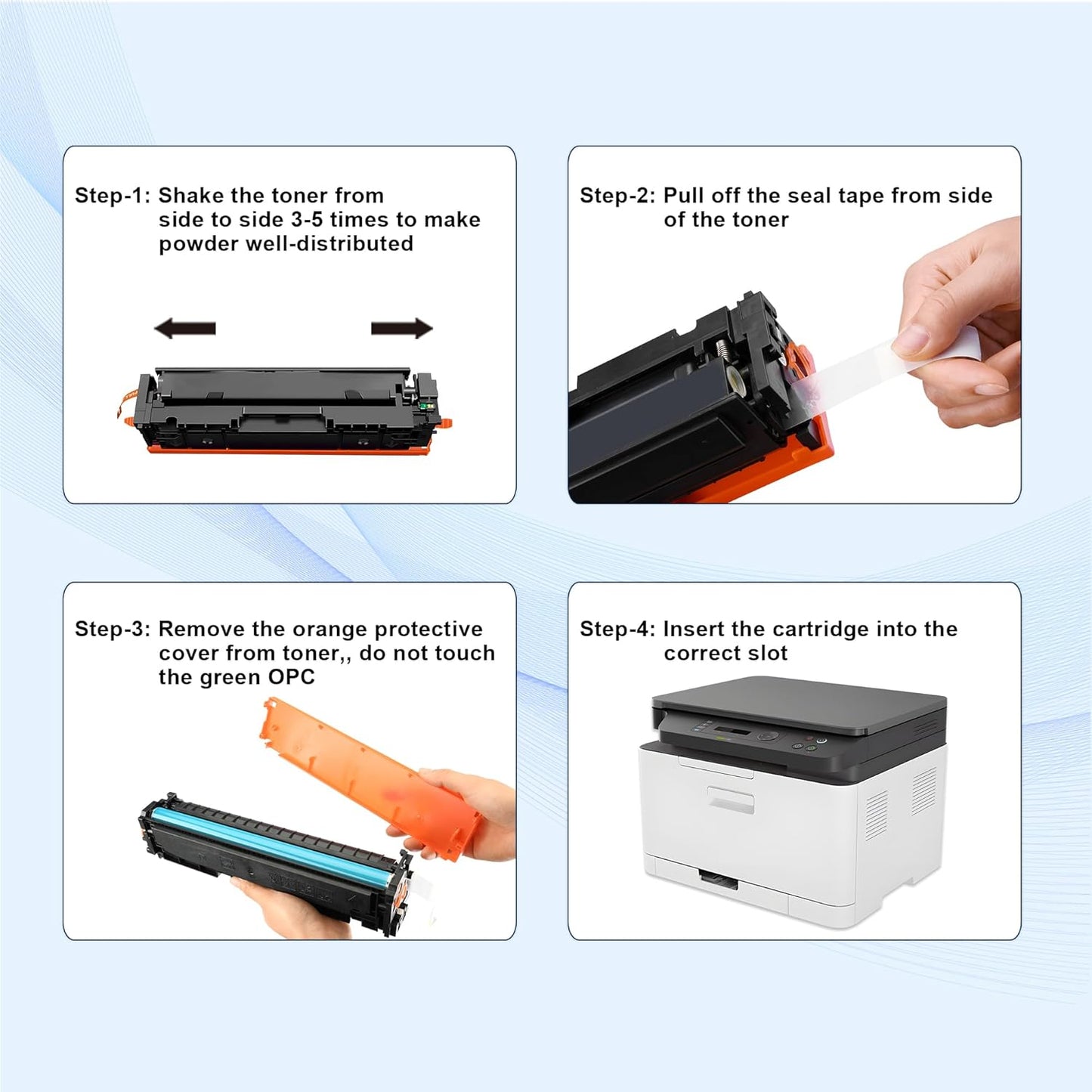 116A Toner Cartridge Set Replacement for HP Color Laserjet Pro 150A 150nw 178nw 178nwg 179fnw 179fwg Printer Toner (Black,Cyan, Magenta, Yellow 4 Pack)