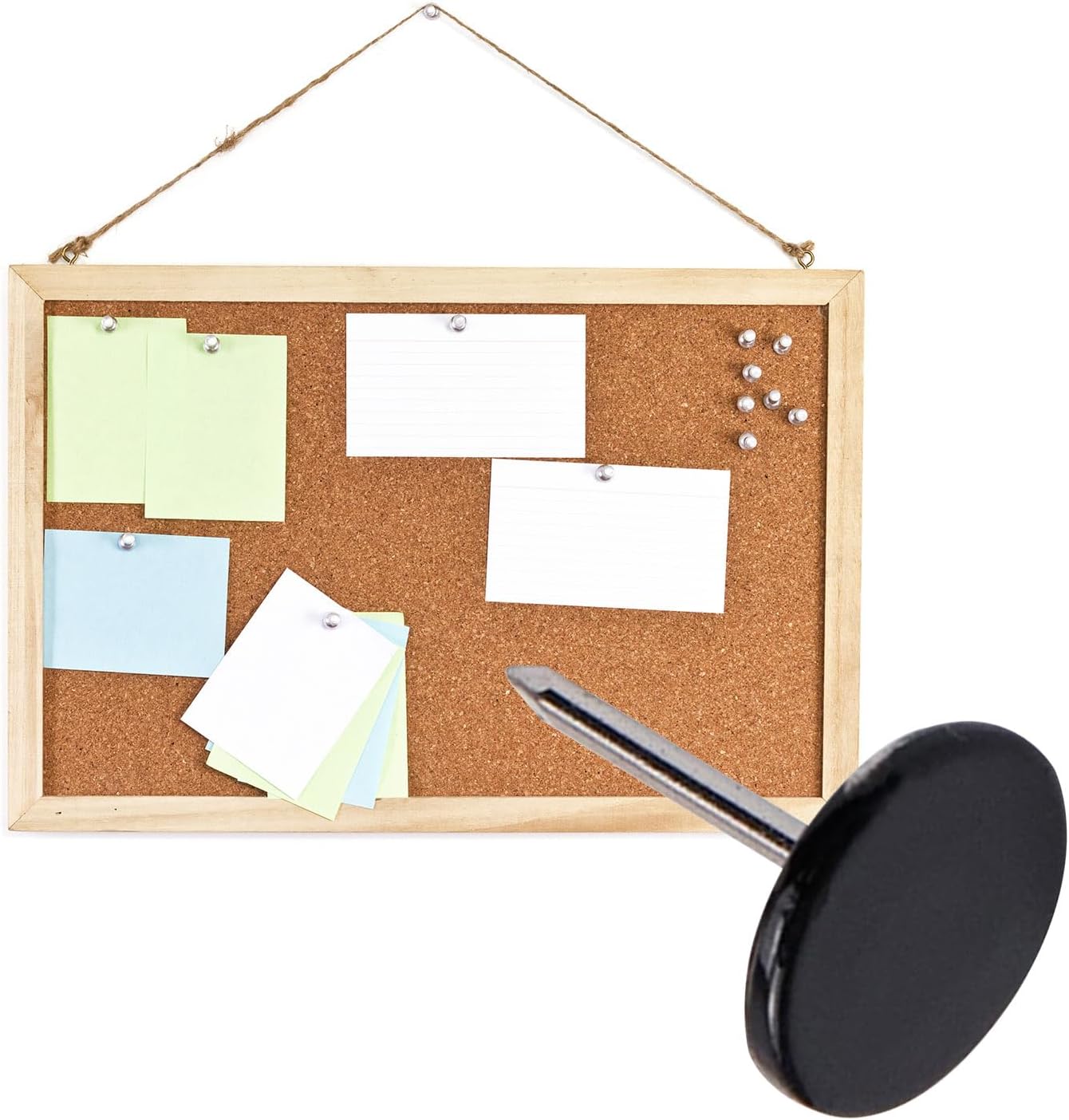 100Pcs Flat Head Upholstery Tacks Home Furniture Decor Tack Upholstery Nails Flat Push Pins Flats Thumb Tacks Black (11mmx17mm)