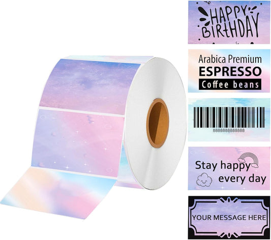 2.25 x 1.25 Thermal Labels - Self-Adhesive Address Shipping Barcode Stickers, Compatible with Rollo & Zebra & MUNBYN, 800 Labels for Printer, Color