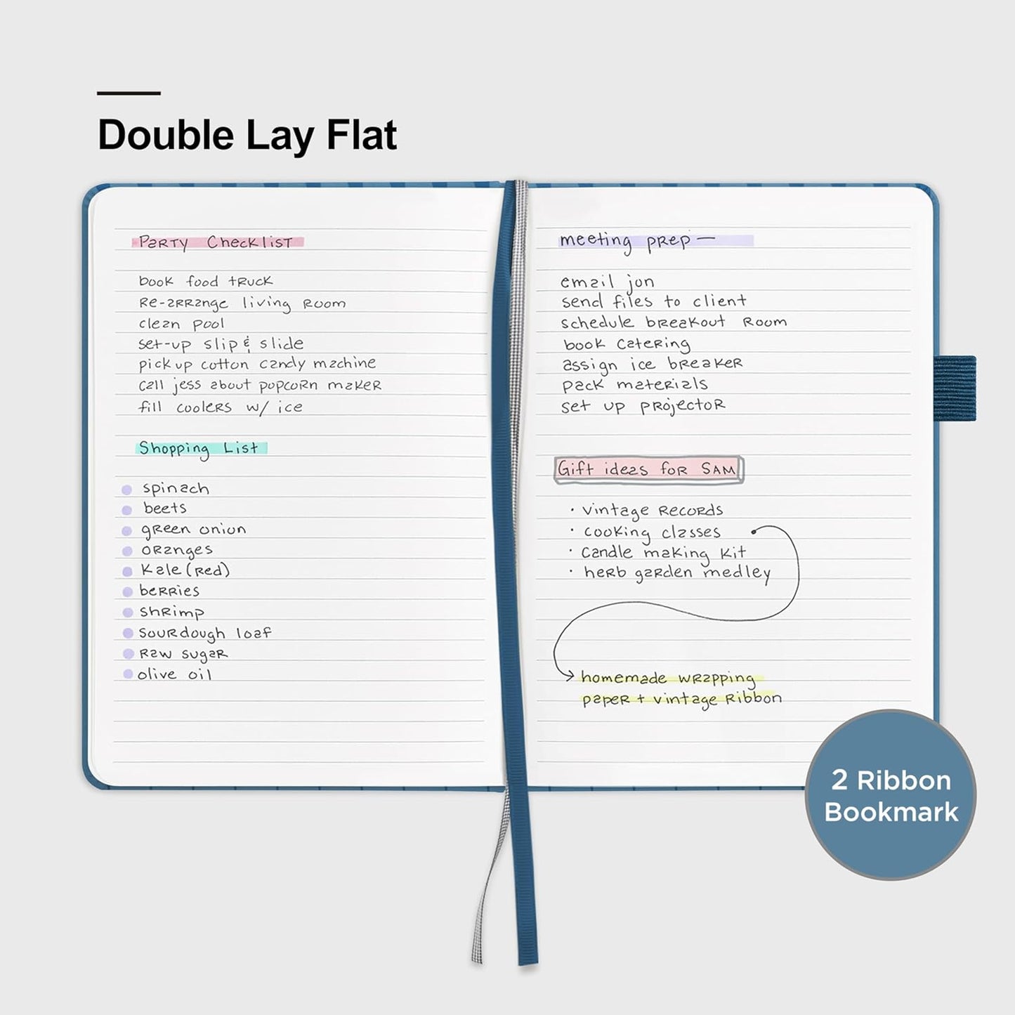 &And Per Se Lined Journal Notebook for Women&Men with Pattern, 160 Pages 100GSM Thick Paper, A5 Hardcover Journals for Writing(Blue)