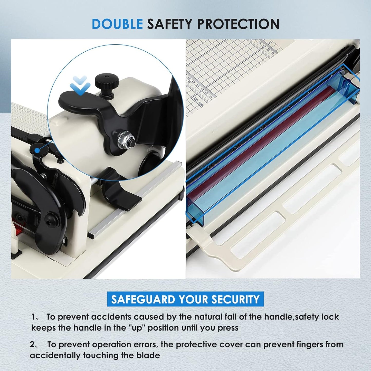 Heavy Duty Paper Cutter,17 Inch Guillotine Paper Cutter, One Replacement Blade for Free Cortadora de Papel 500 Sheets Papers, Paper Scrap Slicer Trimmer for Cardstock Cards Office Home School