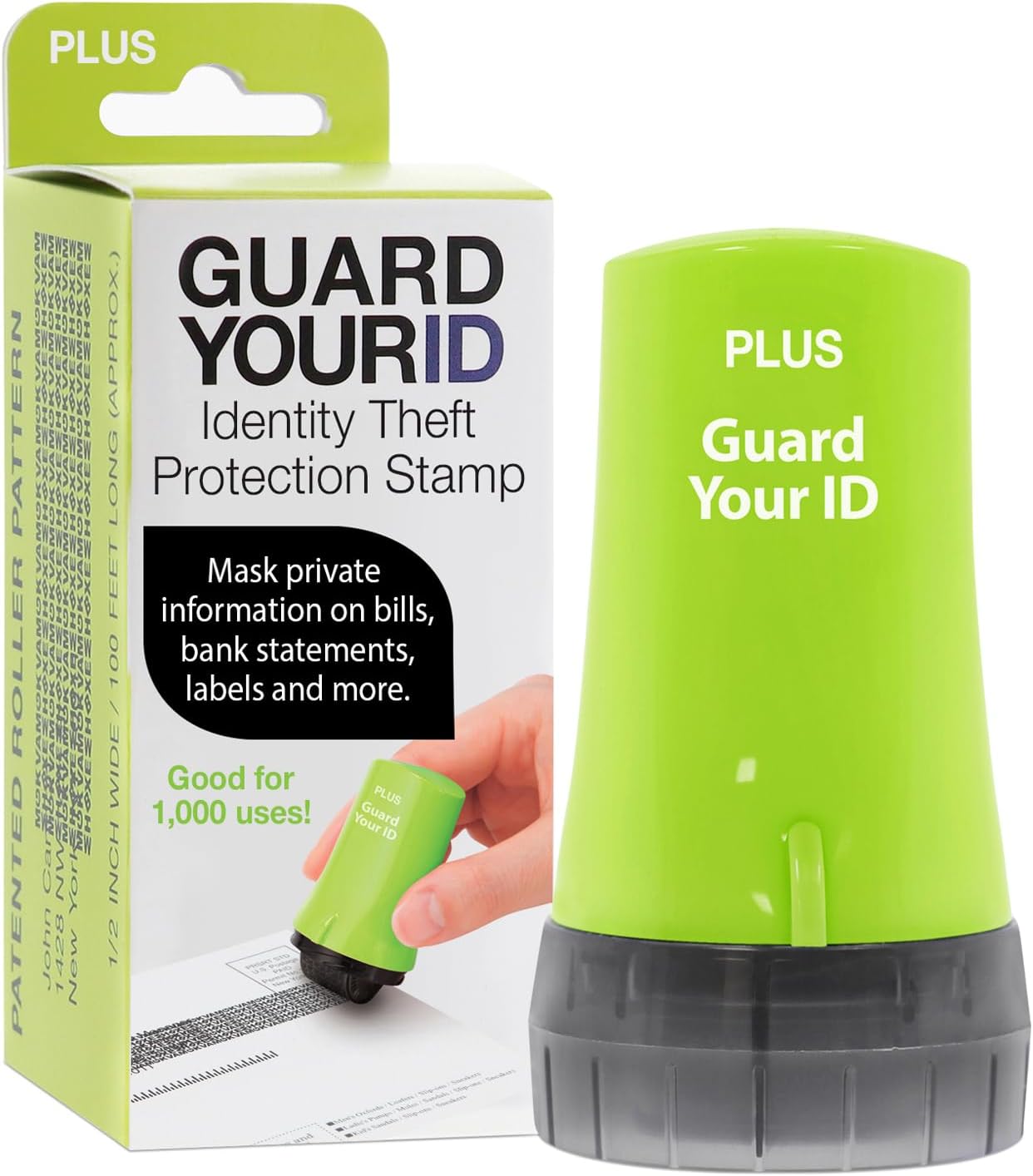 Guard Your ID Advanced Roller Identity Theft Prevention Security Stamp Green (38311)
