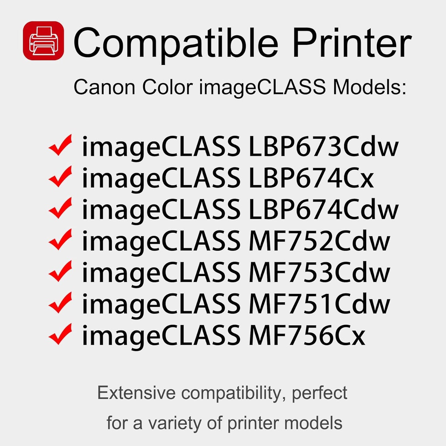4 Pack 069 BK/C/M/Y Toner Cartridge Compatible 5094C001 5093C001 5091C001 5092C001 Toner Cartridge Replacement for Canon imageCLASS LBP673Cdw LBP674Cx LBP674Cdw MF752Cdw MF753Cdw Printer