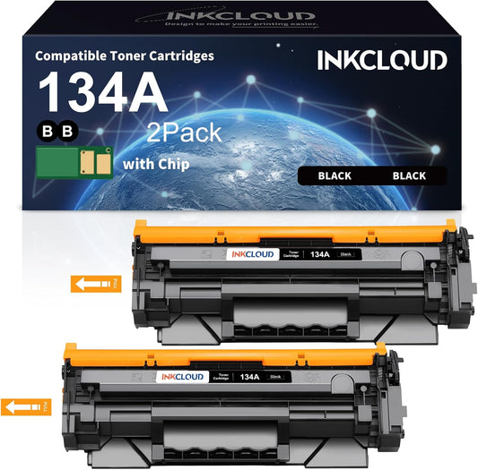 134A Black Toner Cartridge with ChipCompatible Replacement for HP 134A W1340A Toner Cartridge to Work with HP Laserjet M209dw MFP M234dw M234sdn M234sdw Printer, 2-Pack