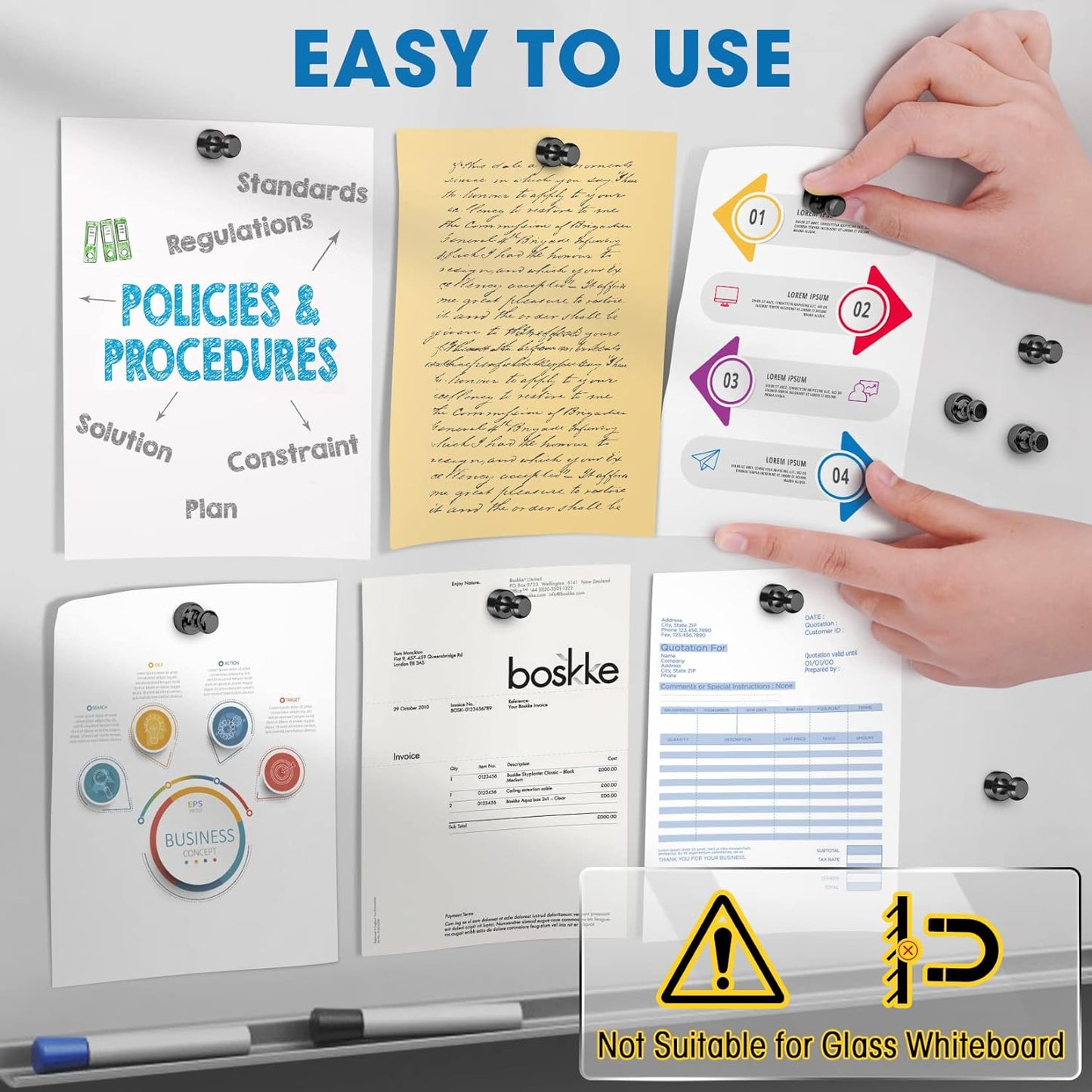 Grtard 24 Pack Magnetic Push Pins, Fridge Magnets for Whiteboard, Whiteboard Magnets Refrigerator Magnets, Small and Strong Push Pin Magnet for Office, School, Locker, and Map Magnet