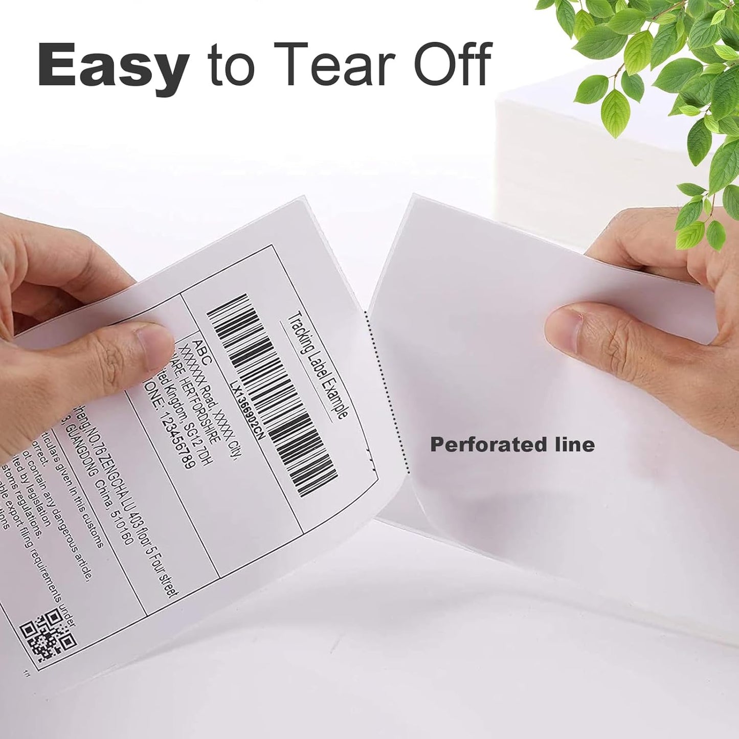 4 x 6 Fanfold Label, 10000 Thermal Shipping Labels for FedEx Shipping Label (10 Stack- 10000 Labels)