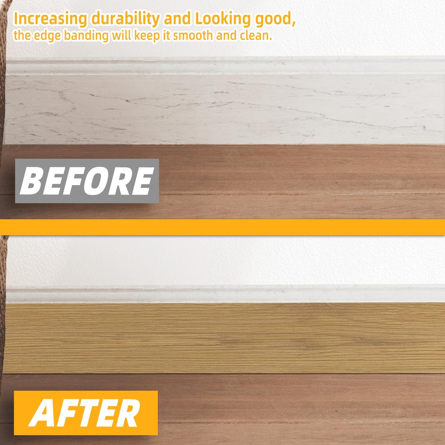 GSCIT Club Wood Grain Repair Tape, 2.4 inch X 250ft Self Adhesive Oak Grain Repair Patch for Tables, Chairs, Baseboards, Doors, Windows, Floors, Handicraft DIY.