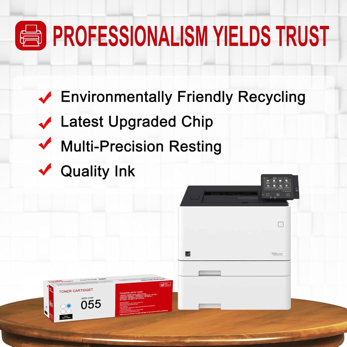 1 Pack 055 3015C001 Cyan Toner Cartridge: Compatible CRG-055 Replacement for Canon i-SENSYS LBP660 MF740 Series ImageClass LBP660C LBP664Cdw LBP664Cx MF740C MF741Cdw MF743Cdw MF746Cdw Series Printer