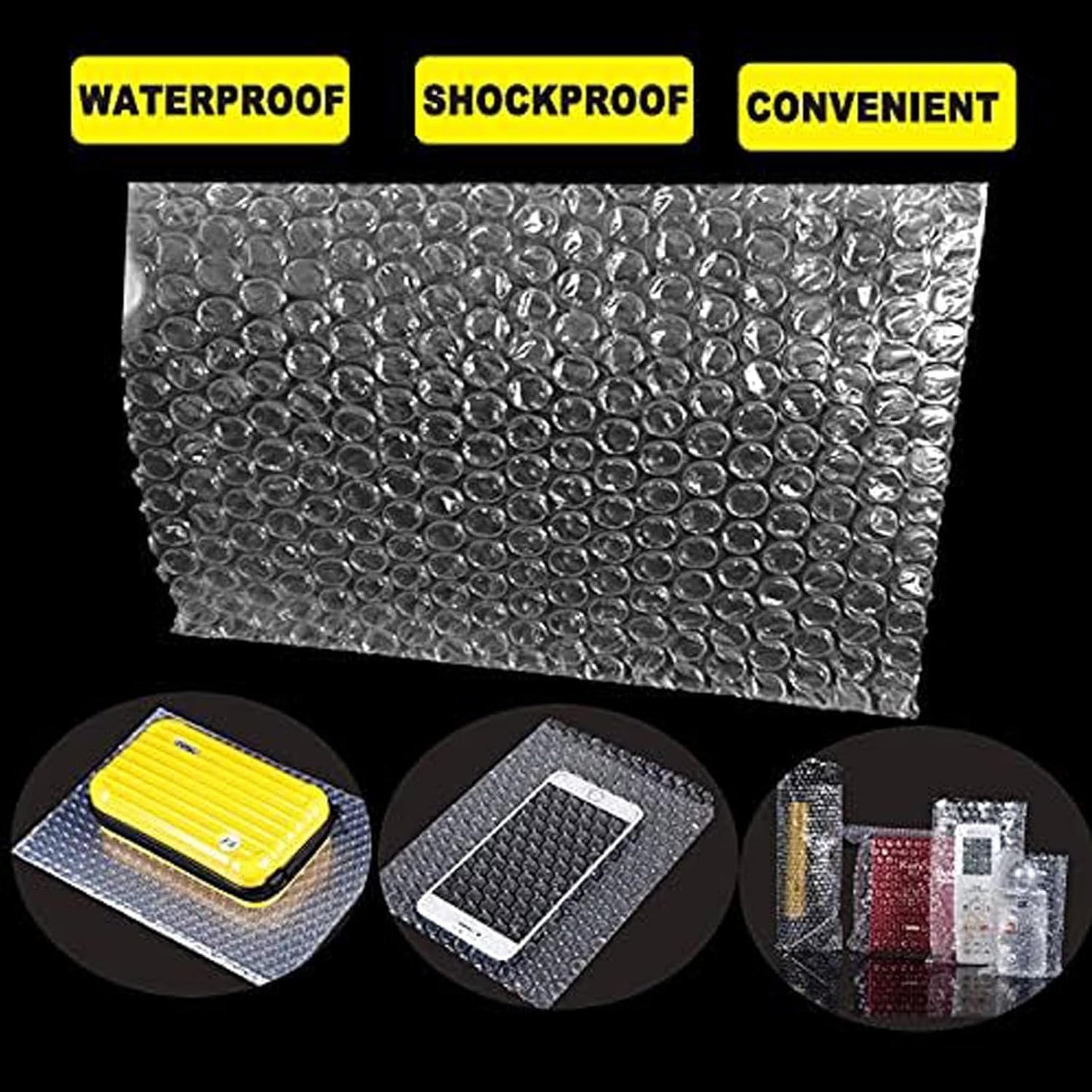100Pcs 8"x12" Bubble Pouches Wrap Bag for Packaging, Clear Bubble Out Bags Double Wall Cushioning Wrap Pouches for Moving Packaging Storage Fragile China Dishes Electronic Item