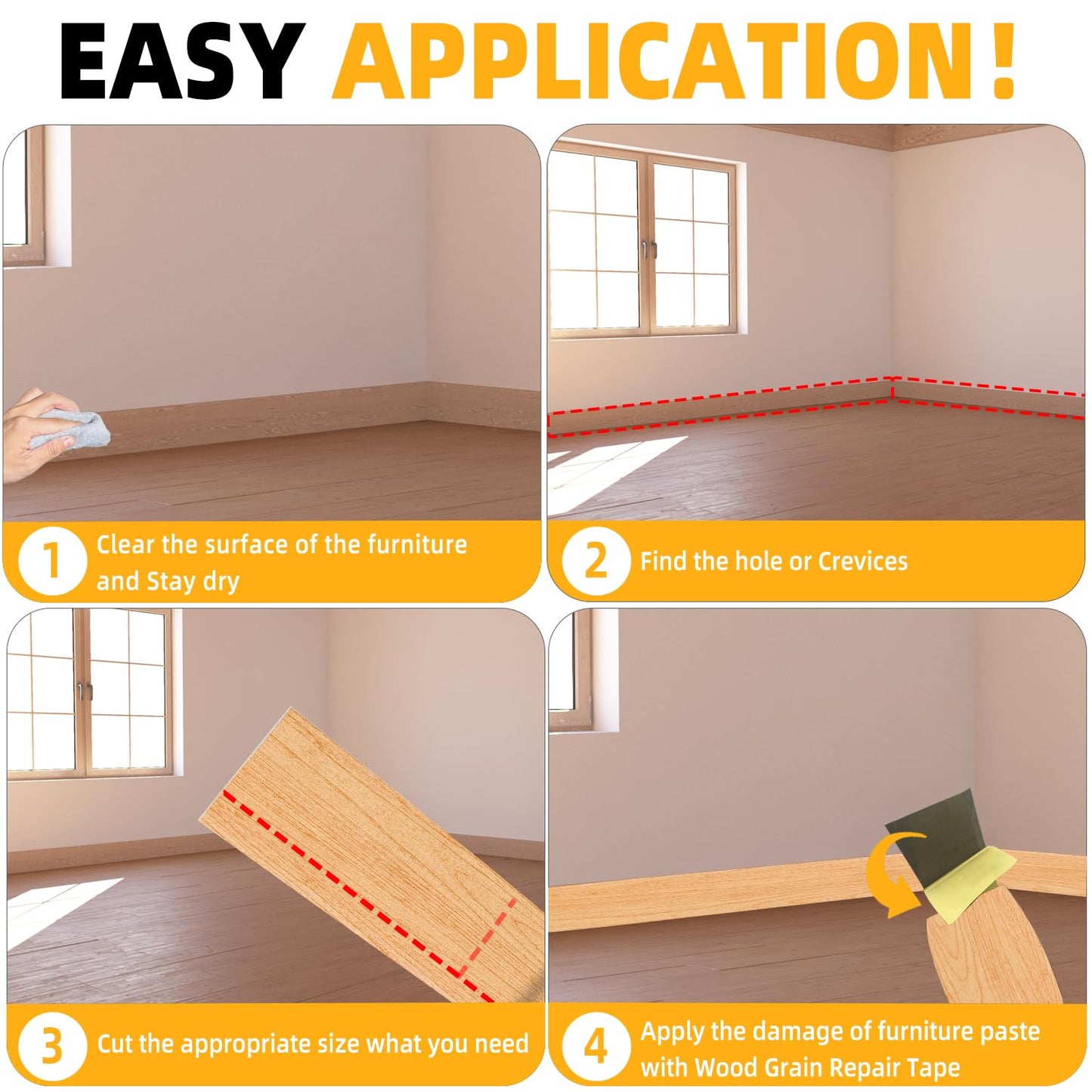 GSCIT Club Maple Wallpaper, 15.7 inch X 15ft Self Adhesive Wood Grain Repair Tape Patch for Tables, Chairs, Baseboards, Doors, Windows, Floors, Handicraft DIY.