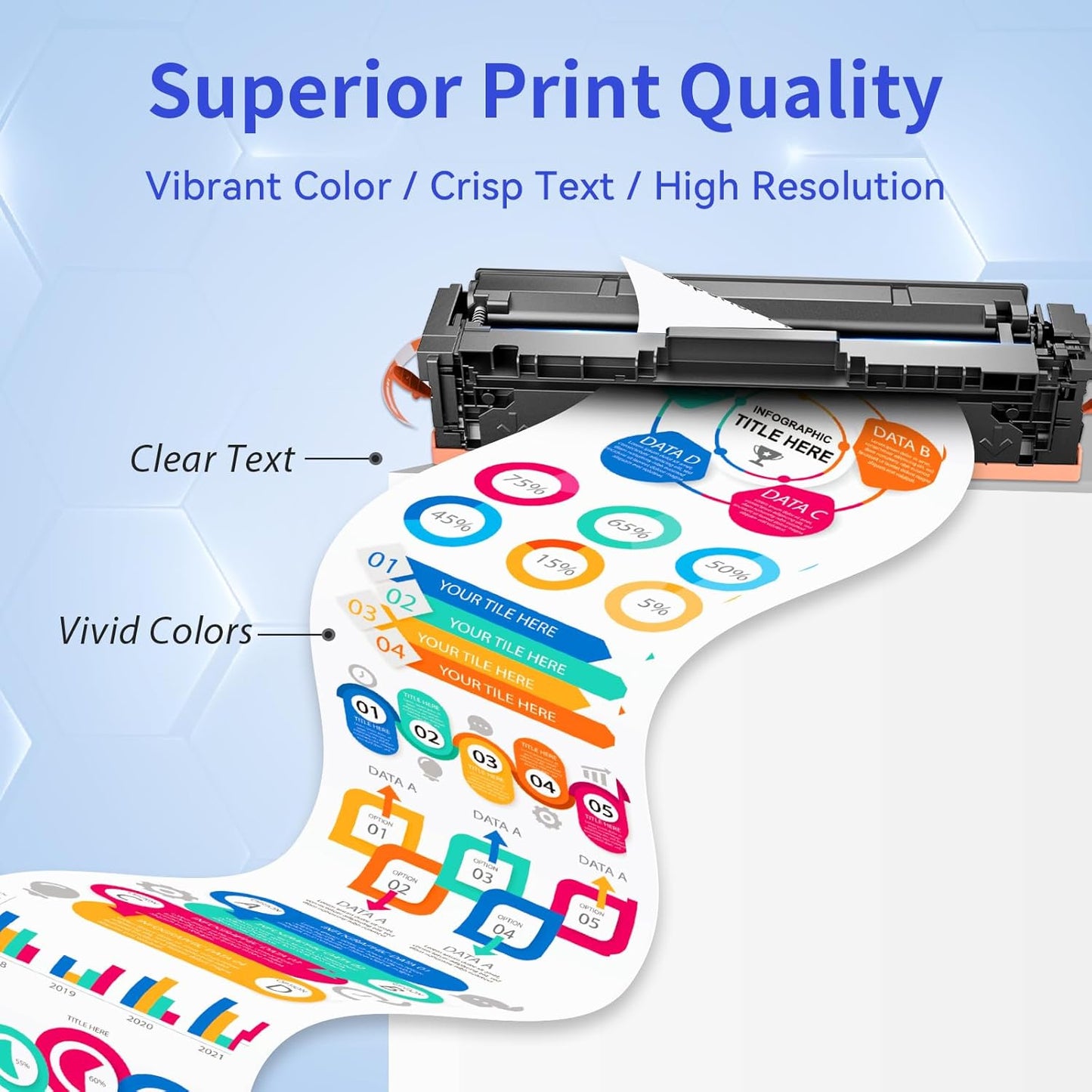 218A Toner Cartridges 4 Pack Compatible Replacement for HP 218A 218X for Color Laserjet Pro 3201dw MFP 3301fdw 3301cdw 3301sdw Printer Ink W2180A W2180X High Yield (BCMY, 4-Pack)