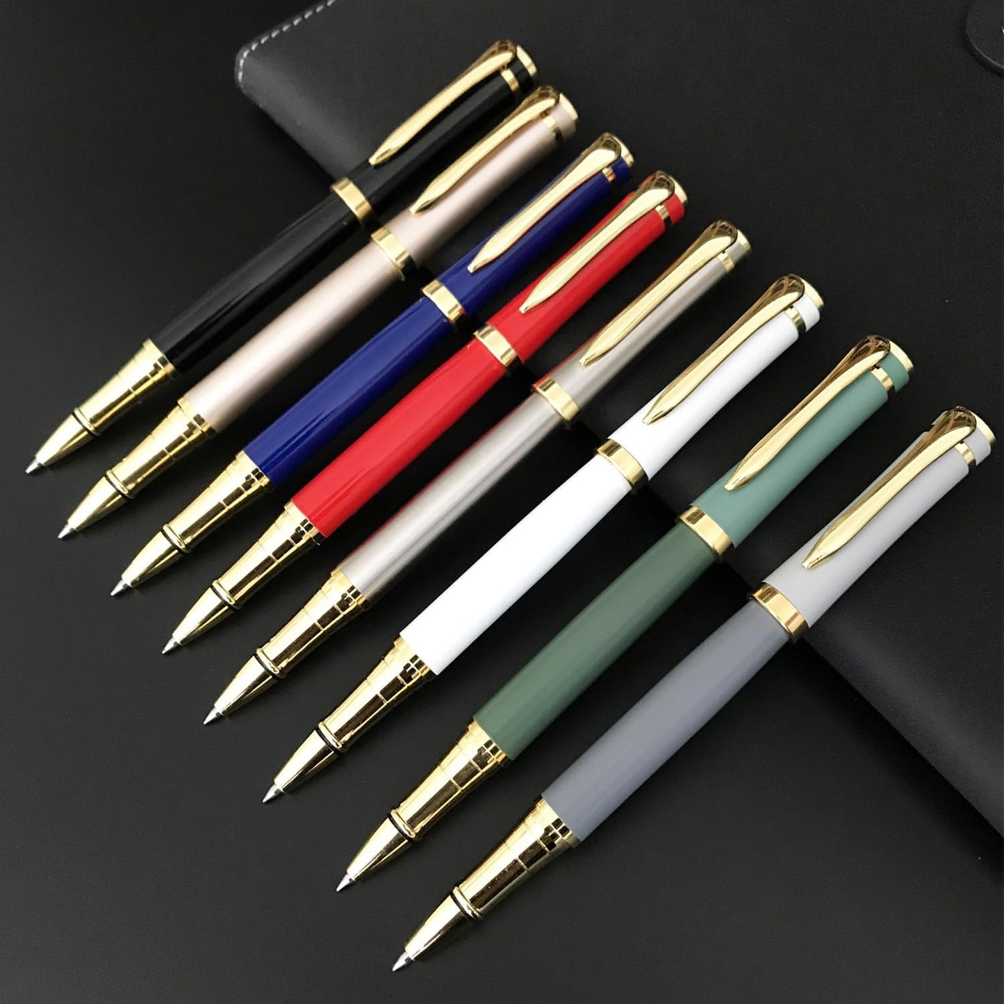 HSK Luxury Ballpoint Pens gift Pen Black Refill Line width 0.5mm,Best Ball Pen Gift Set for Men & Women Professional Executive,Office,Nice Pens Classy Gift Box (Green)
