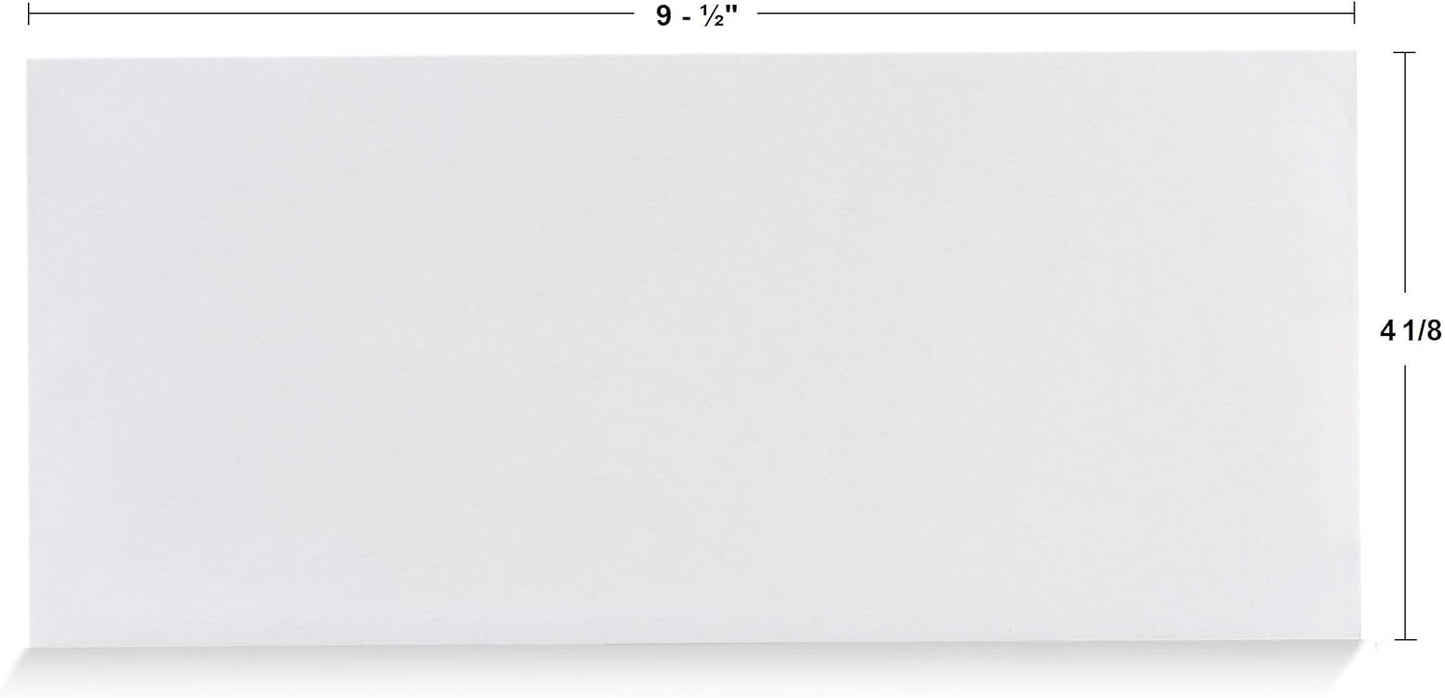 40#10 Security Tinted Self-Seal Envelopes - No Window, EnveGuard, Size 4-1/8 X 9-1/2 Inches - White - 24 LB - 40 Count (34140)