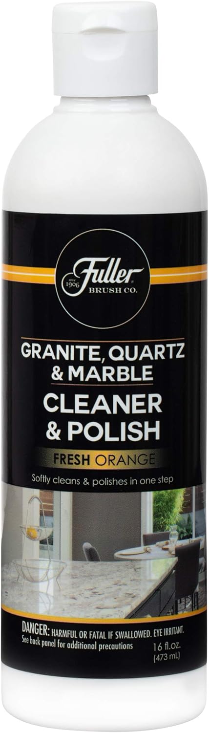 Fuller Brush Countertop Cleaner & Polish - Multi Surface Cleaner - Cleans, Polishes and Protects Granite Quartz Marble Glass Laminates Metal and Other Surfaces Refreshing Orange Scent Removes Odor (6 Pack)