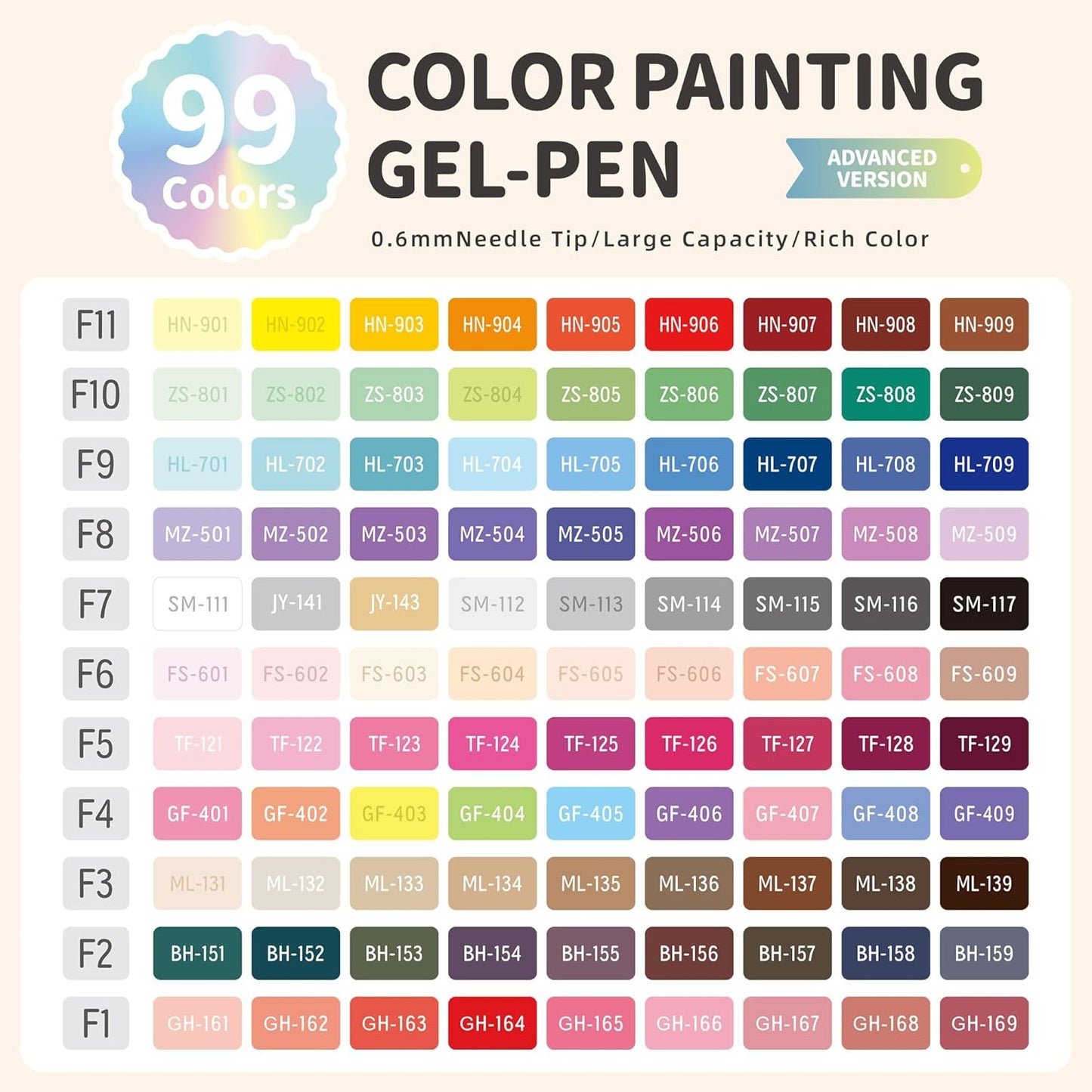 Gel Pens for Adult Coloring Books, 99 Colors Set Gel Colored Pens Marker, Perfect Gel Pens for Adult Drawing Doodling Journaling, Art Supplies and DIY Crafts