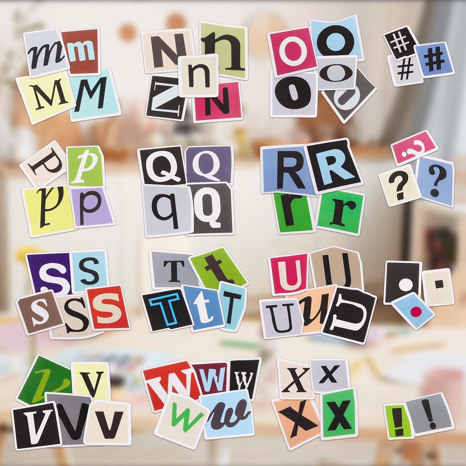 400Pcs Alphabet Letter Stickers, Waterproof for Scrapbook, Notebook, Classroom Decor, Door, Mailbox, Water Bottle, Laptop - A-Z, Numbers 0-9, and Symbols