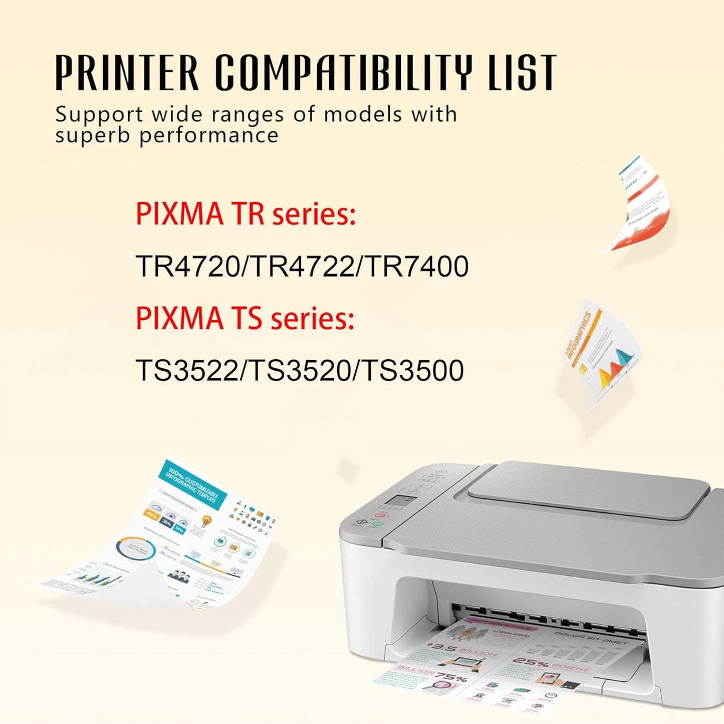 275 276 for Printer Ink Canon 275 and 276 PG-275XL CL-276XL PG 275 CL 276 Combo Pack for Canon 275 and 276 Ink Cartridges for Canon PIXMA TS3500 TS3522 TR4720 TR4700 TR4722 TS3720