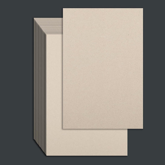 25 Pcs Book Board, Binder Board, Cover Board, Heavy Duty Chipboard for Book Binding, DIY Cardboard (Gray, 5.5 x 8.5 Inch 80PT)