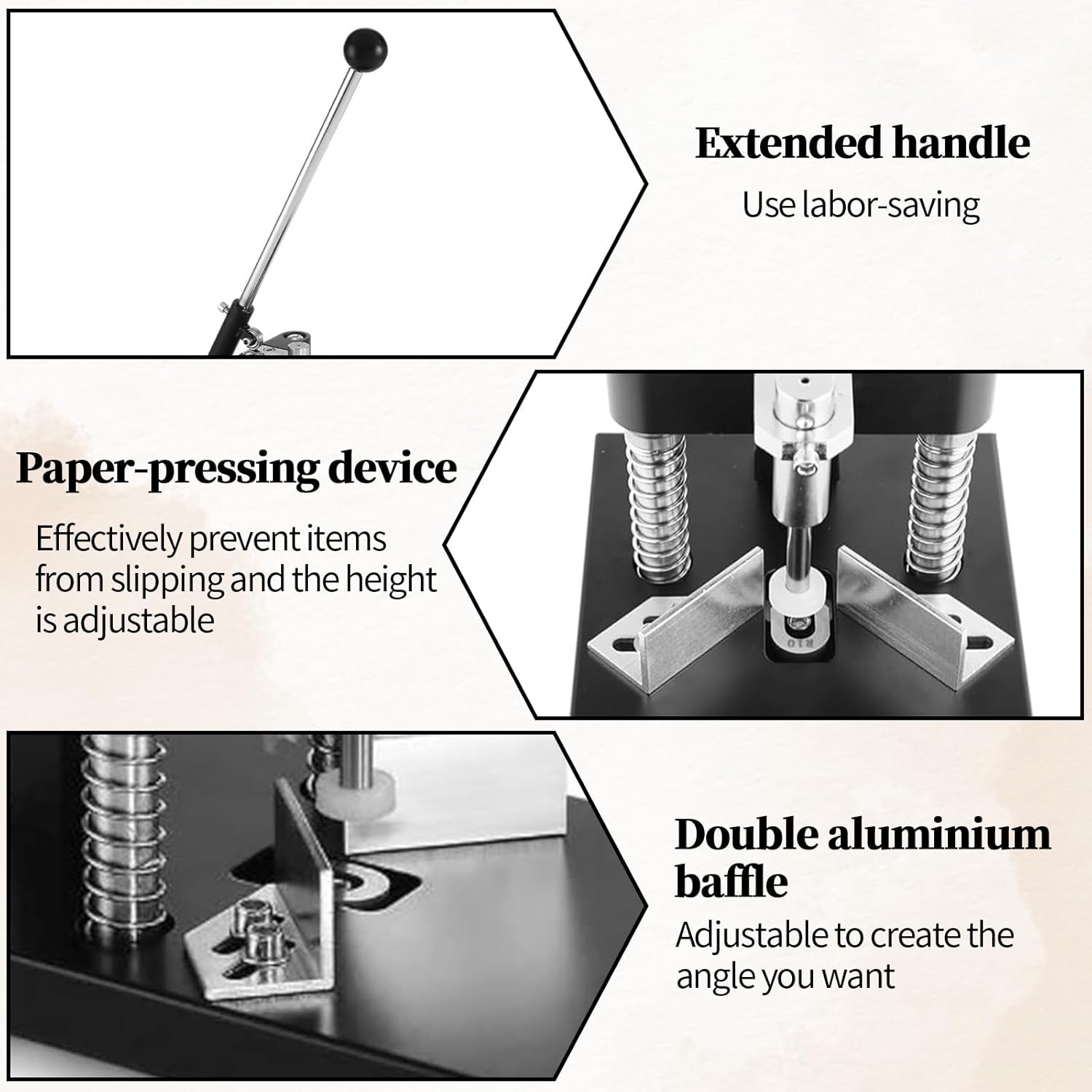Corner Rounder Cutter Machine, R6mm R10mm 1.2”/ 30mm Thickness Card Paper Corner Punch, Heavy Duty Steel Metal Commercial Corner Rounder Punch with Paper Holding Device for Office School Business