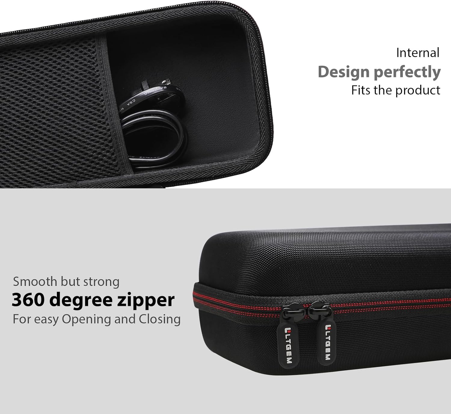 LTGEM Hard Case for Epson Workforce ES-200 / ES-300W / ES-300WR Portable Document Scanner - Travel Protective Carrying Storage Bag