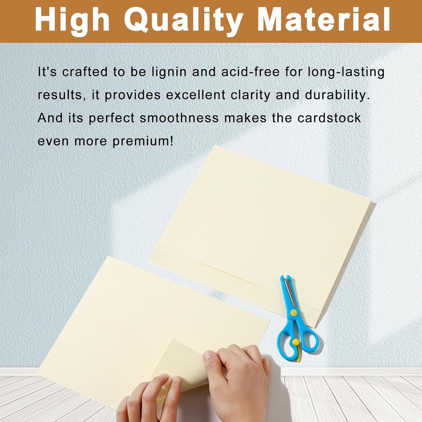 120 Sheets Cream Cardstock 8.5 x 11 Off White Paper, 92lb Ivory Card stock Printer Paper for DIY Cards, Menus, Business Cards, Certificates, Invitations