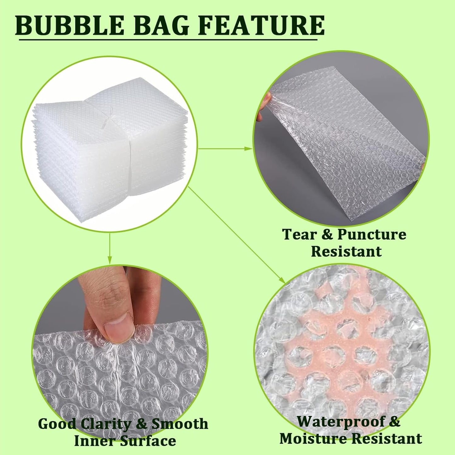 14 Pack Clear Bubble Out Bag Pouches,18x22 inch Large Bubble Bag for Extra Protection,Double Walled Shockproof Bubble Cushioning Wrap Bag Pouches for Storage,Shipping,Moving,Packing Supplies