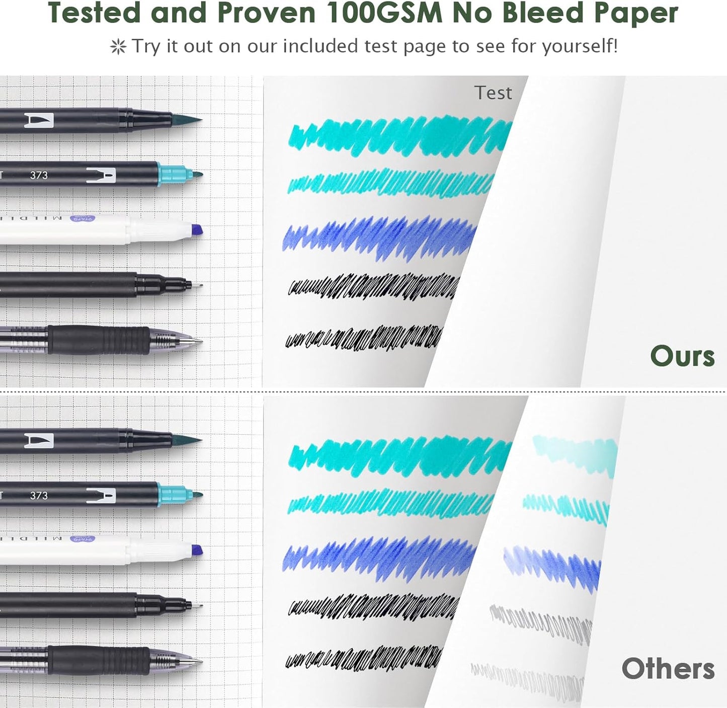 Graph Paper Notebook, 312 Numbered Pages Large A4 Hardcover Leather Journal, 100gsm No Bleed Grid Paper Notebook with Index Pages, Squared Grid Notebook for Graphing Notes Math, 8.5'' × 11'', Green