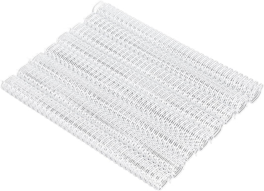 3:1 Pitch Double Loop Binding Wires, YolieraArt 100 Pack Spiral Spine Bindings, 9/16 Inch Wire Twin Binding for Book Binder Machine,Students and Coworkers (120 Sheet Capacity, 100P, White)
