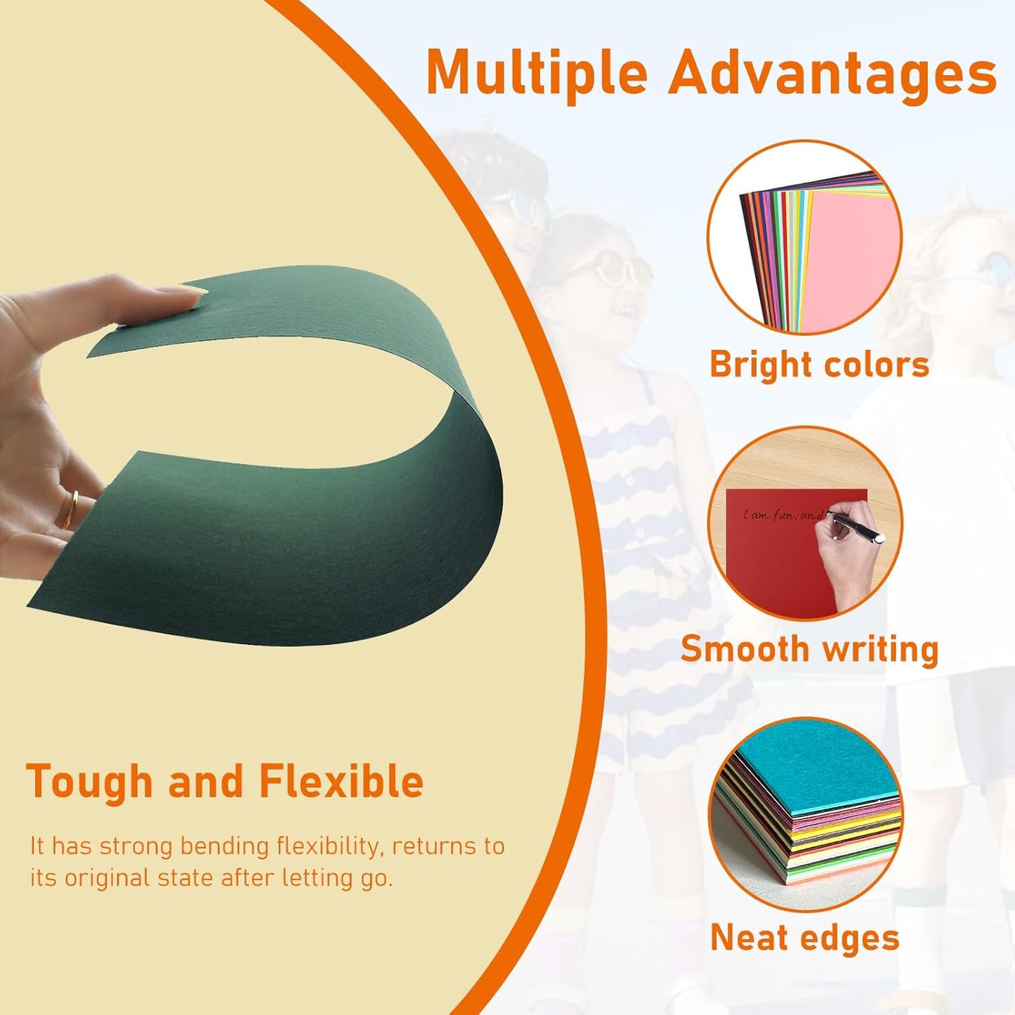 40 Sheets Colored Cardstock 8.5 x 11 Craft Paper, 20 Assorted Colors 75lb Thick Construction Paper Card Stock for DIY Making Cards, Wedding Invitations, School, Memus, Birthday Decorations