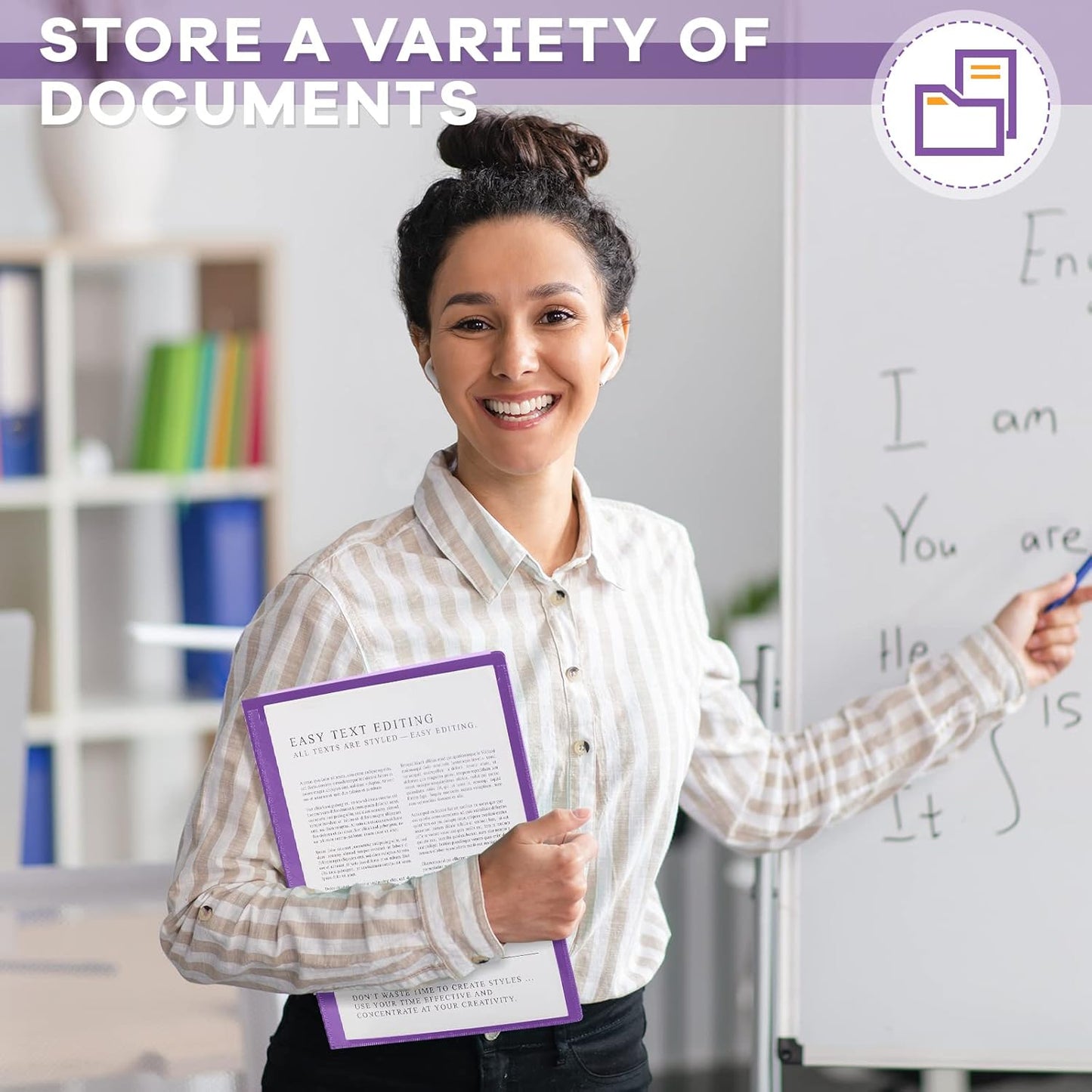 Henoyso 72 Pcs Plastic Take Home Folders with 2 Pockets Parent Teacher Classroom Communication Homework Folder for Students Parent Teacher Connect (Purple)