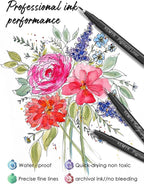 Micro Fine liner Drawing Art Pens Calligraphy Pens: 22 Size Art supplies Waterproof Archival Black Ink Markers For Artists,Use for Professional Watercolor,Sketching,Anime,Manga,Zentangle