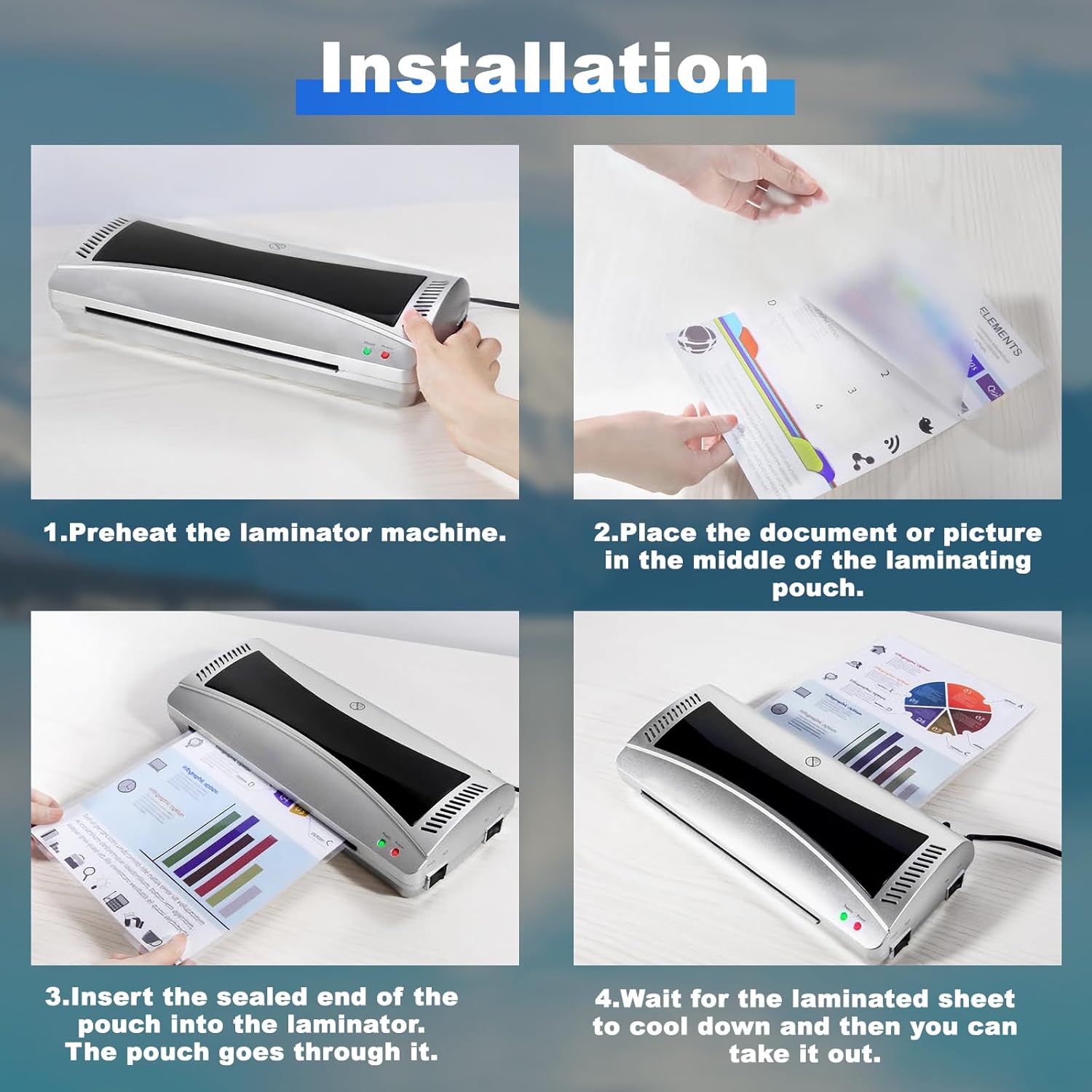 600 Pack Laminating Sheets, 5Mil 9" x 11.5" Laminating Pouches，5Mil Clear Thermal Lamination Sheet Paper for Laminator, Holds 8.5 x 11 Inch Sheets