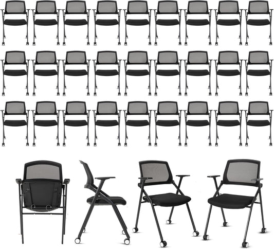 40 Pack Folding Chair Portable Nesting Commercial Seat for Events Office School Party Kitchen Dining Conference Waiting Training Room