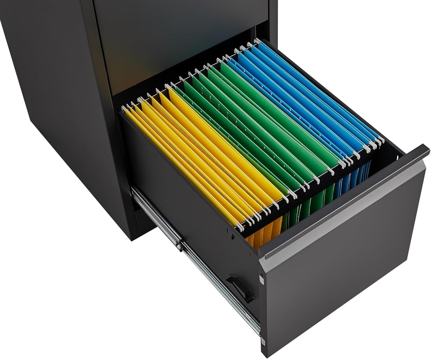 3 Drawer File Cabinet with Lock, Vertical File Cabinets for Home Office, Metal Filing Cabinets, Heavy Duty Steel Lockable Filing Storage Cabinet for Letter/Legal/A4/F4 Size Files, Black