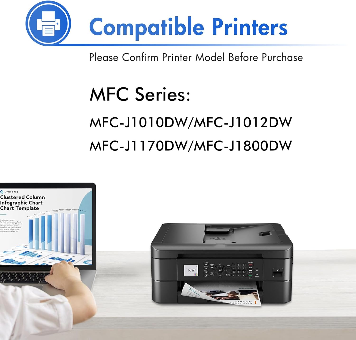 LC401 LC401XL MFC-J1010DW Ink Cartridges for Brother Printer LC 401 401XL for MFC-J1010DW MFC-J1170DW MFC-J1012DW MFC-J1800DW MFC J1010DW - 4 Pack High Yields Black Cyan Magenta Yellow