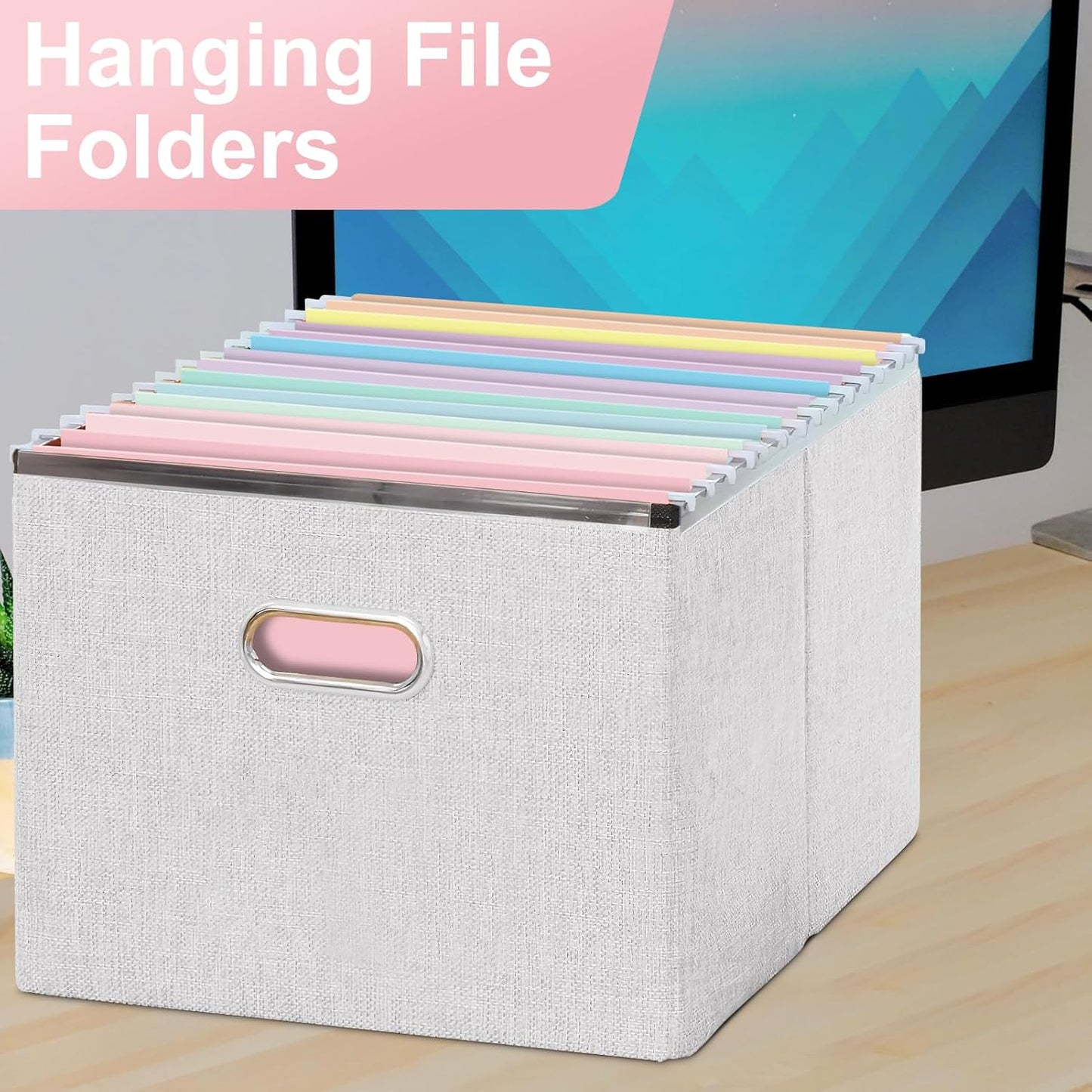Hanging File Folders, 70 Pack Letter Size Hanging File folders with 1/5-cut Tabs, Stay Organized for Your Home and Office Bulk File, Documents and Paper, Macaron 10 Colors