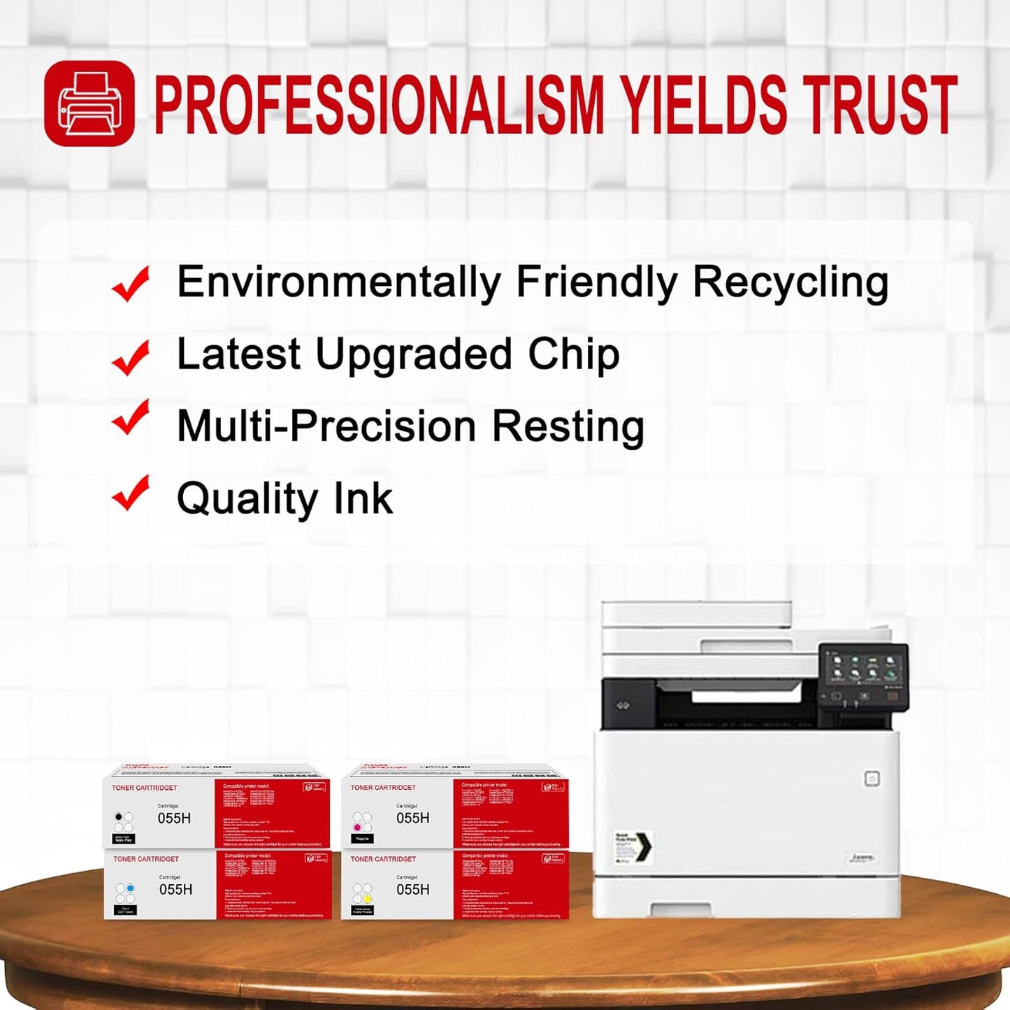 1 Pack 055H 3019C001 Cyan Whit chip Toner Cartridge: Compatible CRG 055H 3019C001 Replacement for Canon Color ImageClass MF740 LBP660C LBP664Cdw MF740C MF745Cdw i-SENSYS LBP660 MF740 Printer