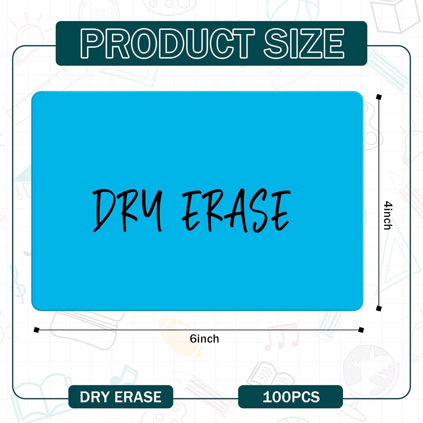 Harloon 100 Pcs Dry Erase Index Cards 4 x 6 Inch Laminated Reusable Dry Erase Note Cards Sheets for Office to Do List(Colorful)