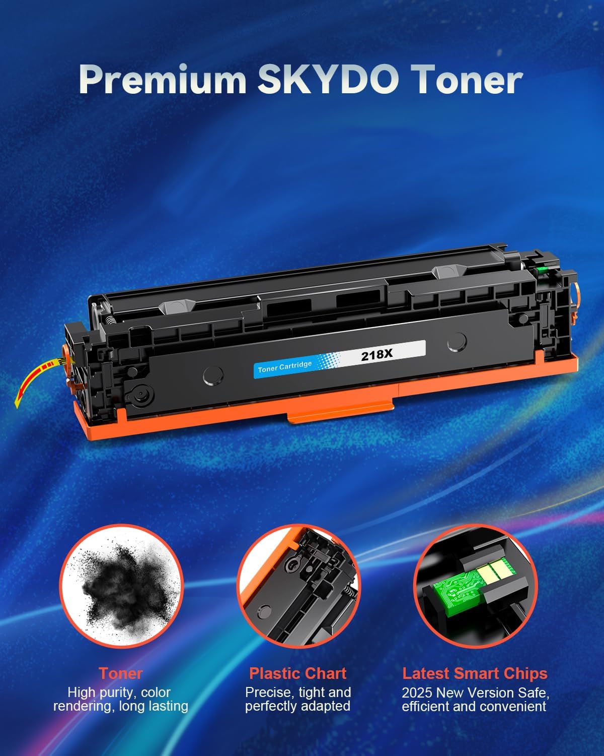 218X Toner Cartridges 4 Pack High Yield (with Chip) Compatible Replacement for HP 218X 218A for Color Laserjet Pro 3201dw MFP 3301fdw 3301cdw 3301sdw Printer Ink Set W2180X(Black Cyan Yellow Magenta)