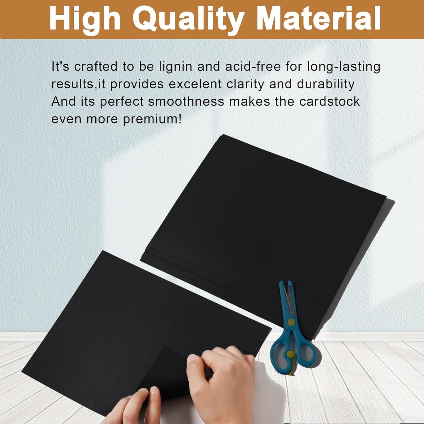 28 Sheets Black Cardstock 8.5 x 11 Printer Paper, 92lb Heavyweight Black Construction Paper Card Stock for DIY Cards, Scrapbooking, Greeting Cards, Invitations