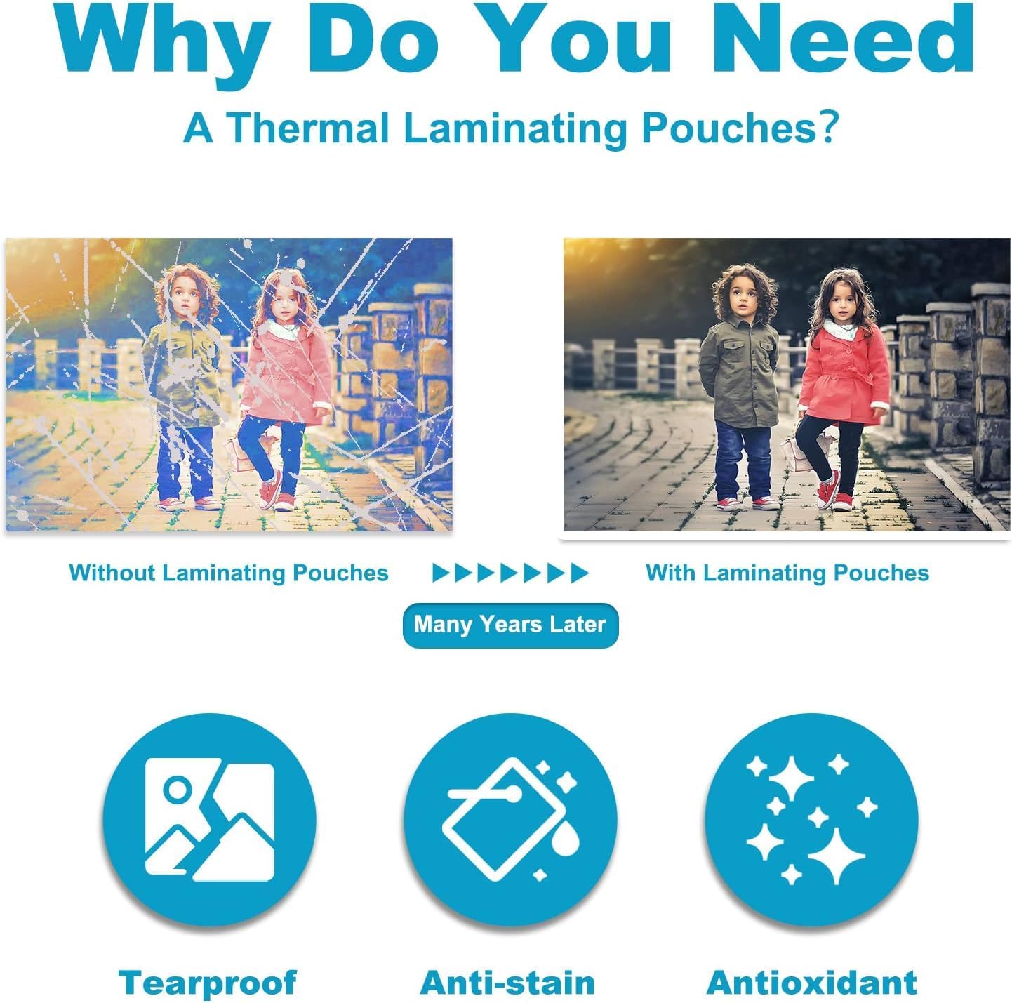 3 mil Thermal Laminating Sheets, Holds 8.5" x 11" Sheets, Thermal Laminating Pouches for Laminator, 9" X 11.5" Letter Size Thermal Laminating Paper, Round Corner 300 Pack