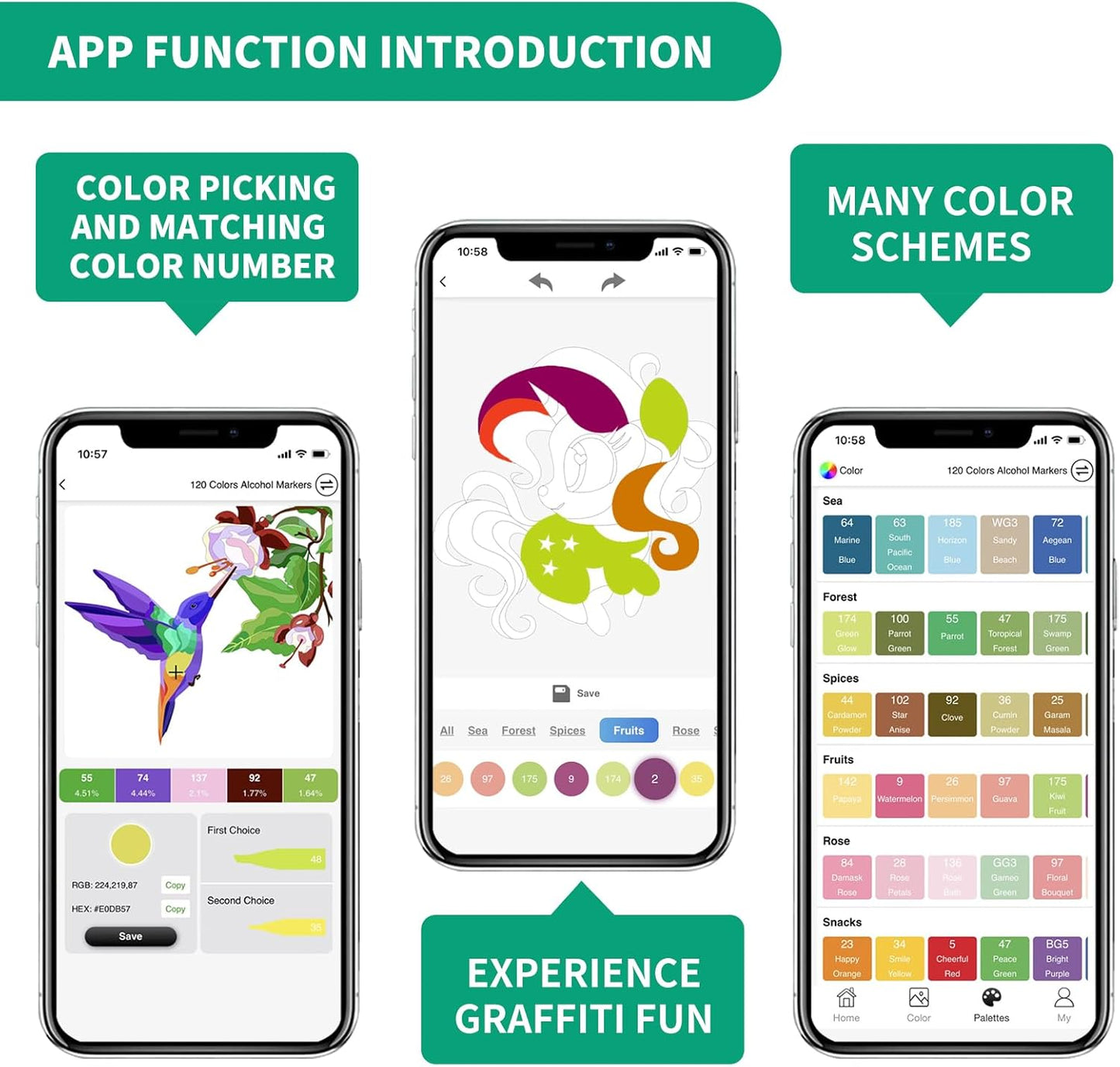 168 Colors Alcohol Markers with Free App, Dual Tip Art Markers with Kickstand Case for Artists Adults and Kids, Alcohol Based Marker for Coloring Painting Sketching and Drawing, Great Gift