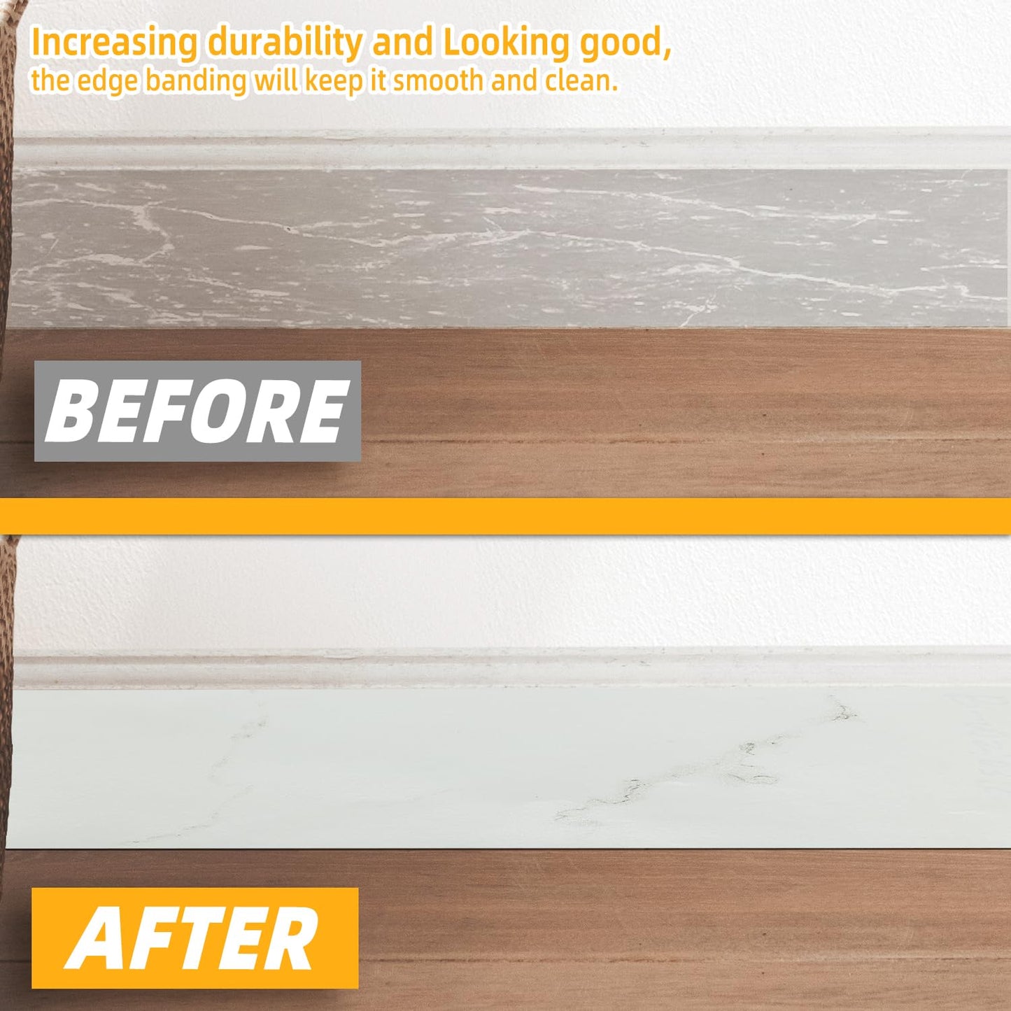 GSCIT Club Wood Grain Repair Tape, 24 inch X 25ft Self Adhesive Marble Grain Repair Patch for Tables, Chairs, Baseboards, Doors, Windows, Floors, Handicraft DIY.