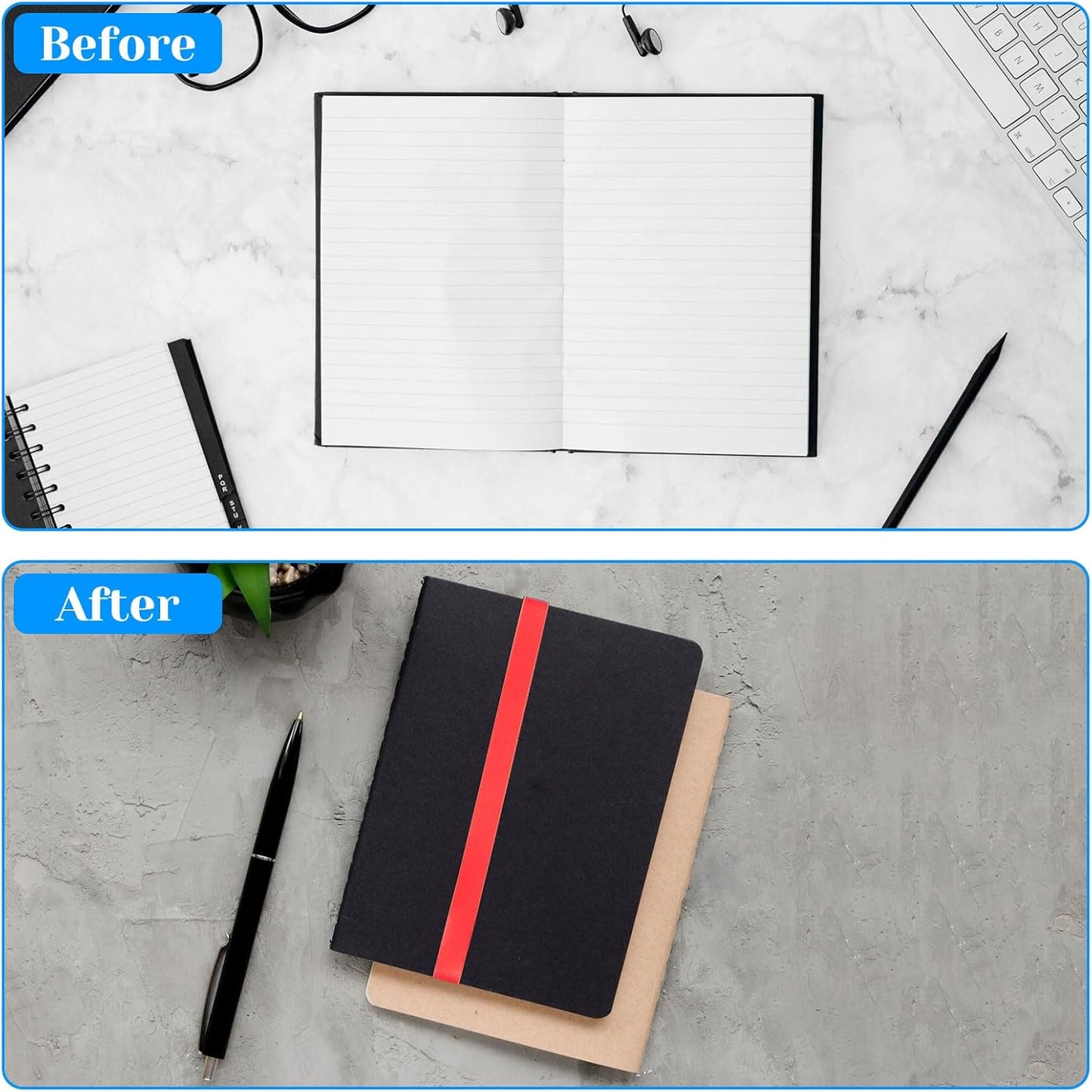 32Pcs Silicone Rubber Bands 3Sizes Elastic Rubber Wrapping Bands Thick Colorful Silicone Rubber Band for Books,Art,Exercise,Crab Traps,Cooking Boxes Wraps,Wallet Card,Office Supplies(Random Color)