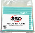 Mini Size Hot Melt Glue Sticks for Glue Gun - Bulk 4in Pastel Blue Glue Sticks - Great for Art Craft Repairs & Compatible w/Most Glue Guns - 5/16" X 4" (24 Sticks) - Made in USA