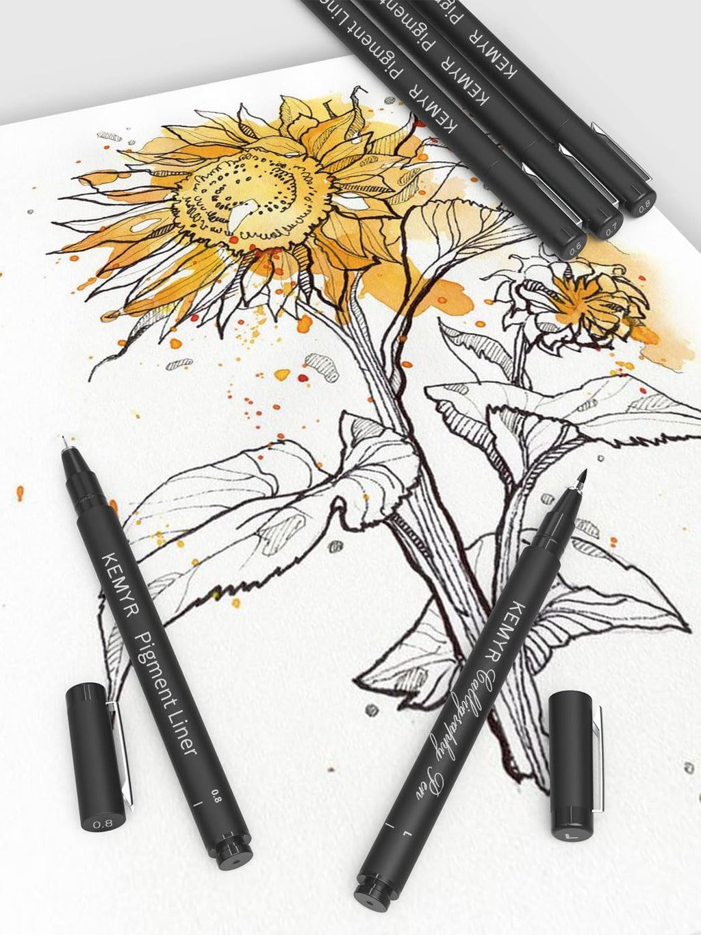 Micro Fine liner Drawing Art Pens Calligraphy Pens: 22 Size Art supplies Waterproof Archival Black Ink Markers For Artists,Use for Professional Watercolor,Sketching,Anime,Manga,Zentangle