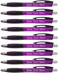 Personalized Stylus Pens with Your Custom Logo or Text-250 Pack Bulk-for Businesses, Parties, and Events, 2 in 1 Capacitive Stylus & Ballpoint Pen Compatible with Most Touchscreen Devices, Purple